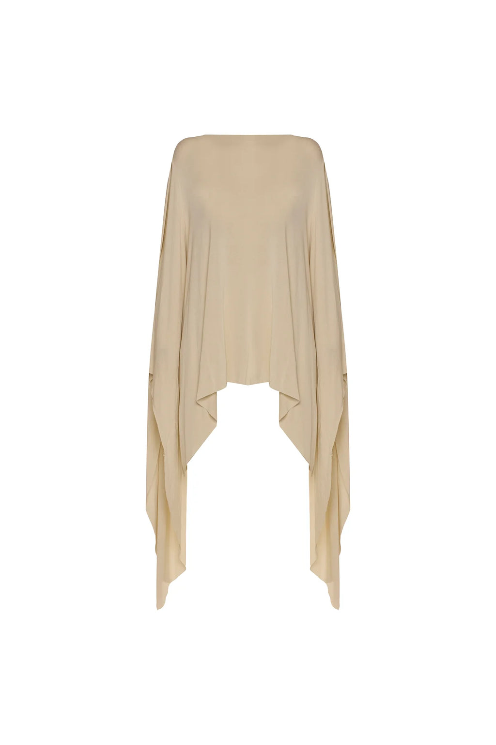Top Ample Beige à Manches Asymétriques