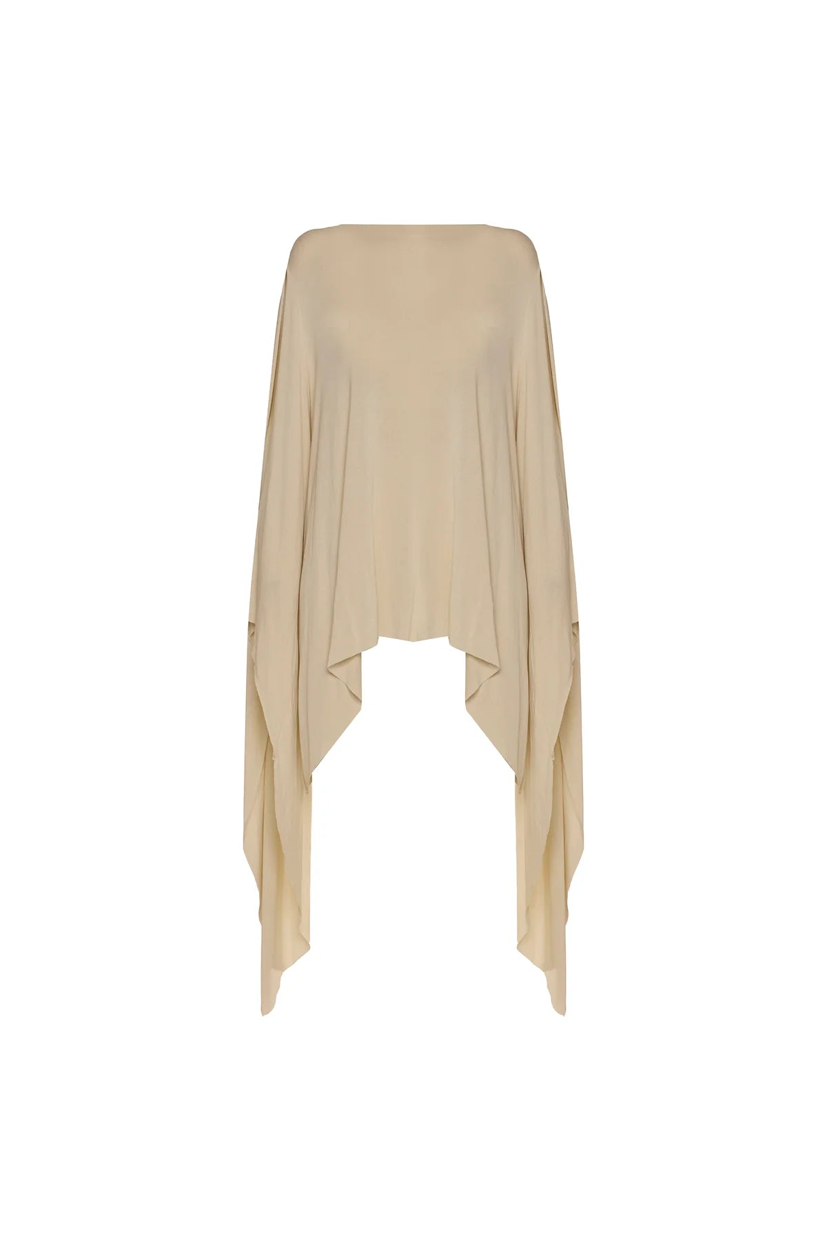 Top Ample Beige à Manches Asymétriques