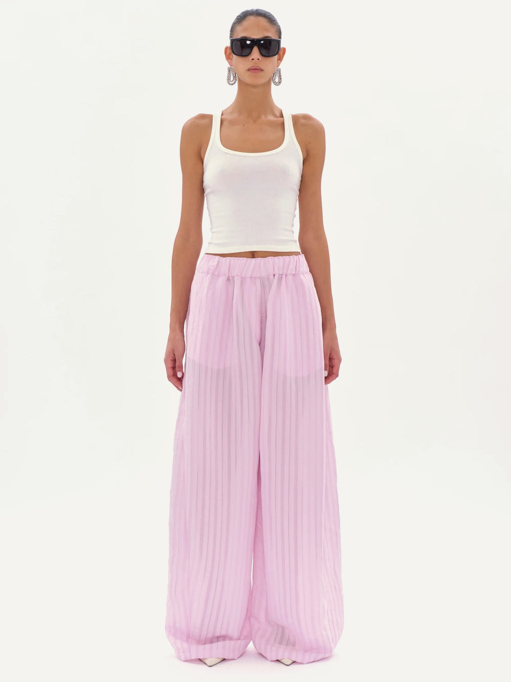 Pantalon Dora Fluide Rayé - Pink