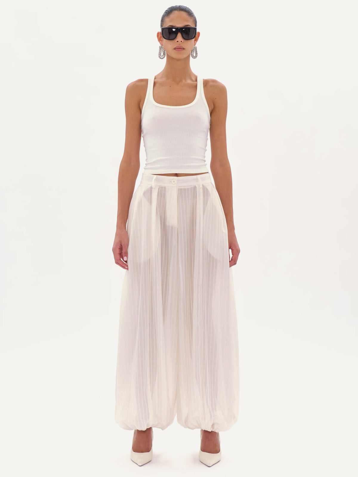 Pantalon Dilan Rayé - Cream