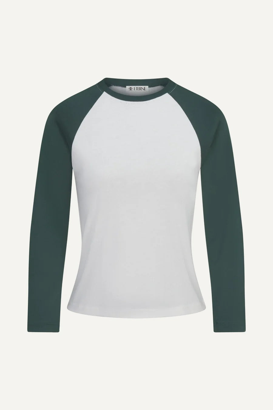 T-shirt Baseball - Ivory / Forest