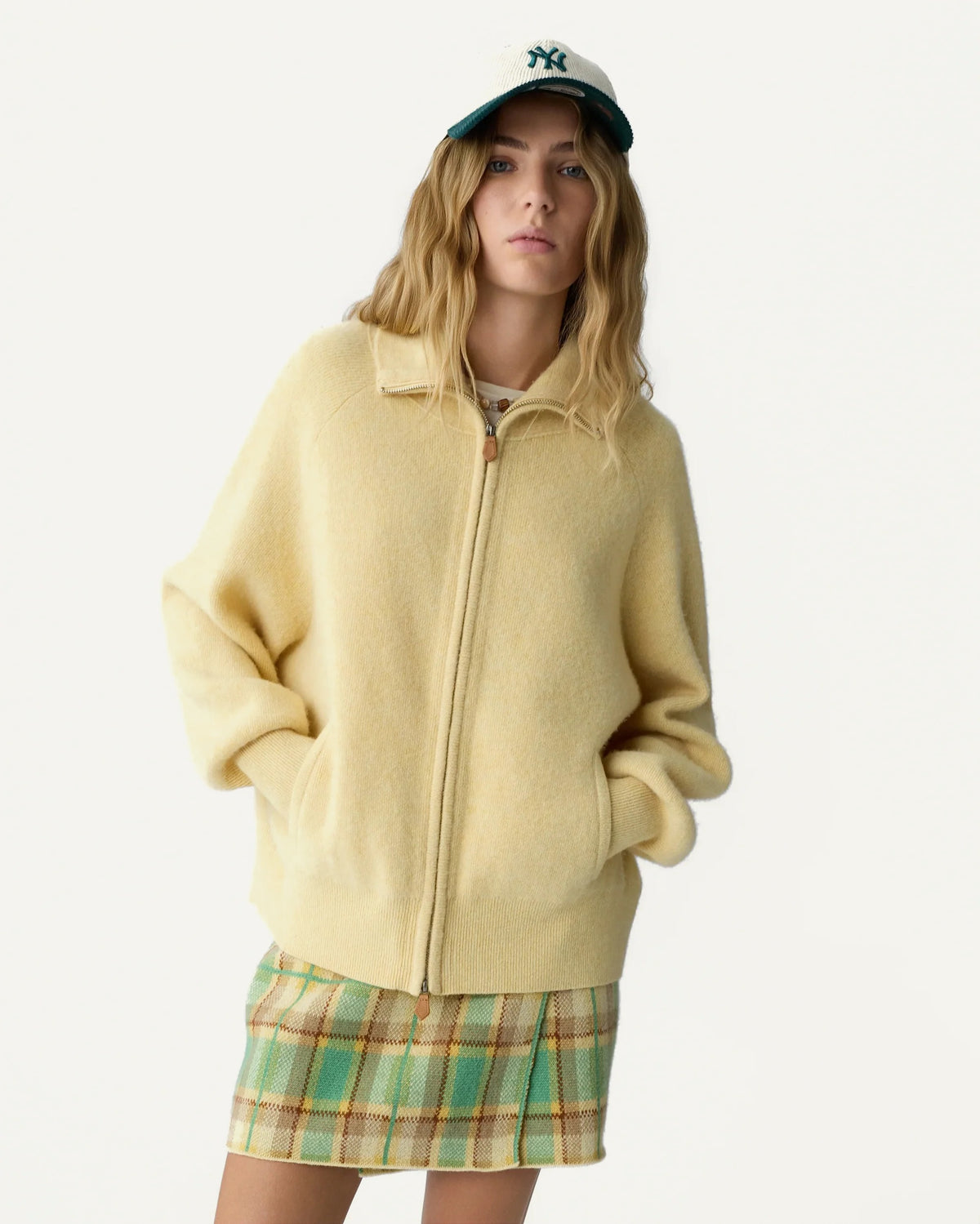 Veste Felted Zip - Butter