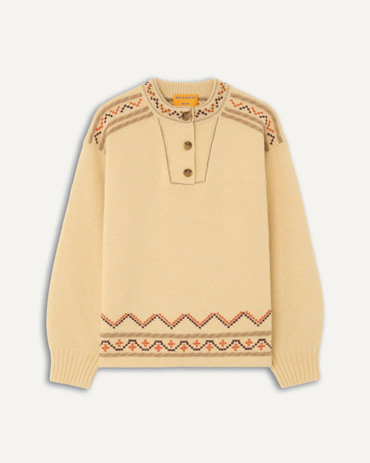 Pull Fisherman Henley - Butter