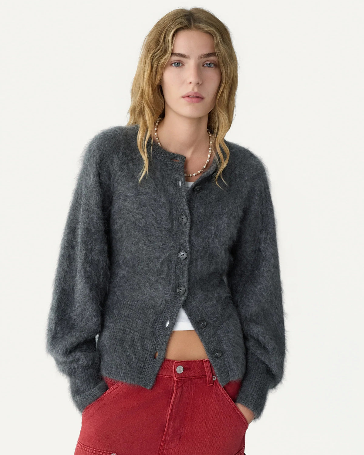 Cardigan Grizzly Sculpted - Charcoal
