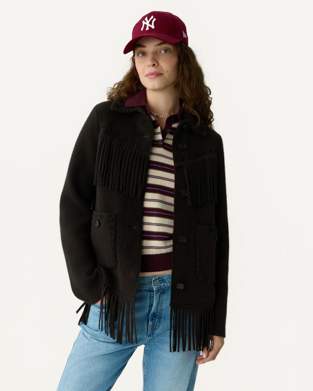 Veste Western Fringe - Burnt Cocoa