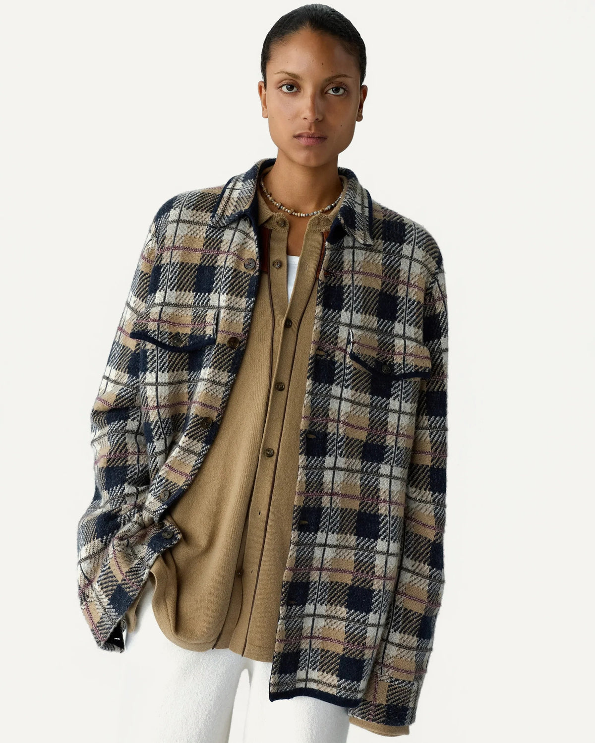 Chemise Plaid Work - Camel Combo