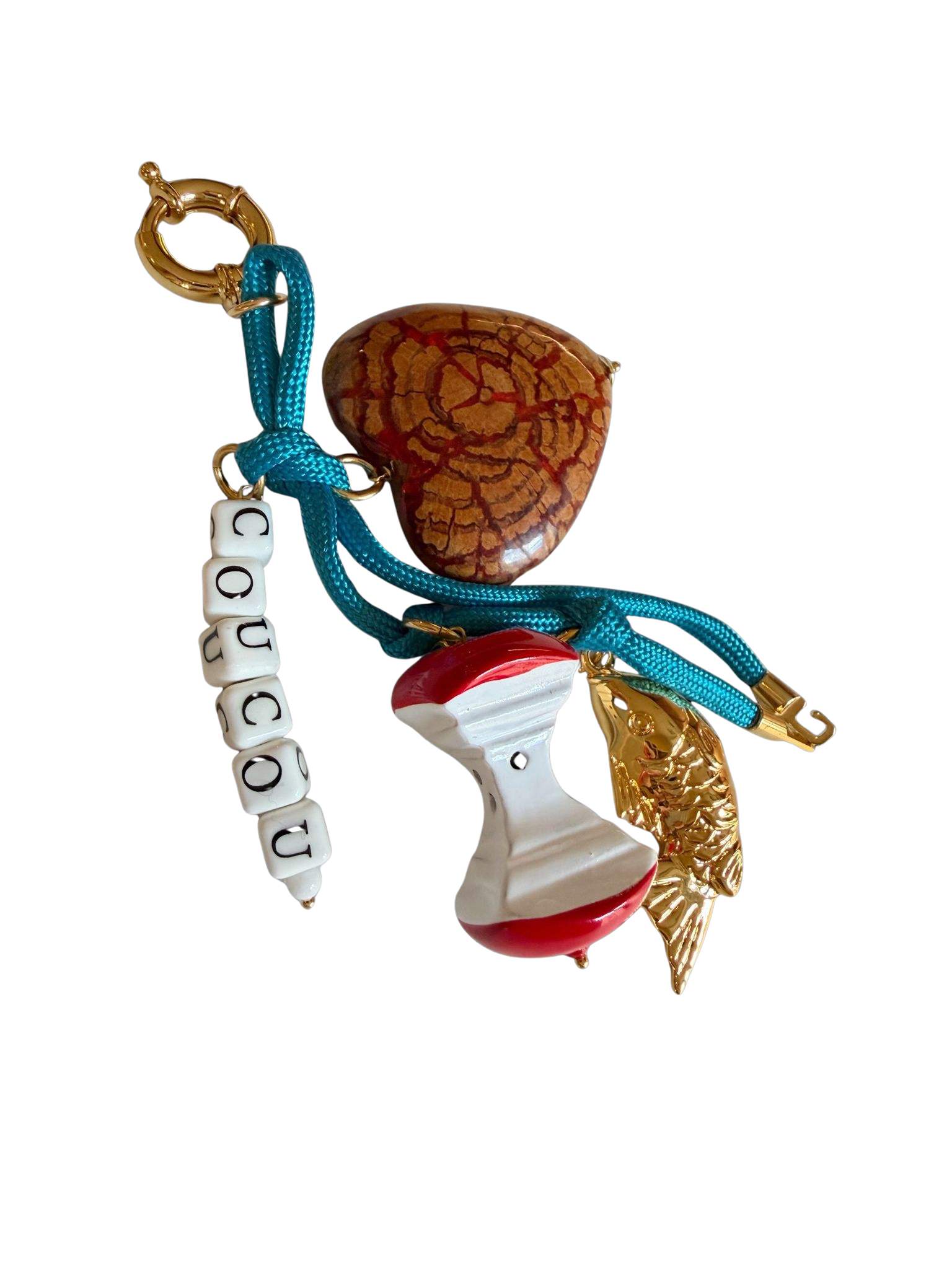 Porte-clés – Charms Cœur et Pomme