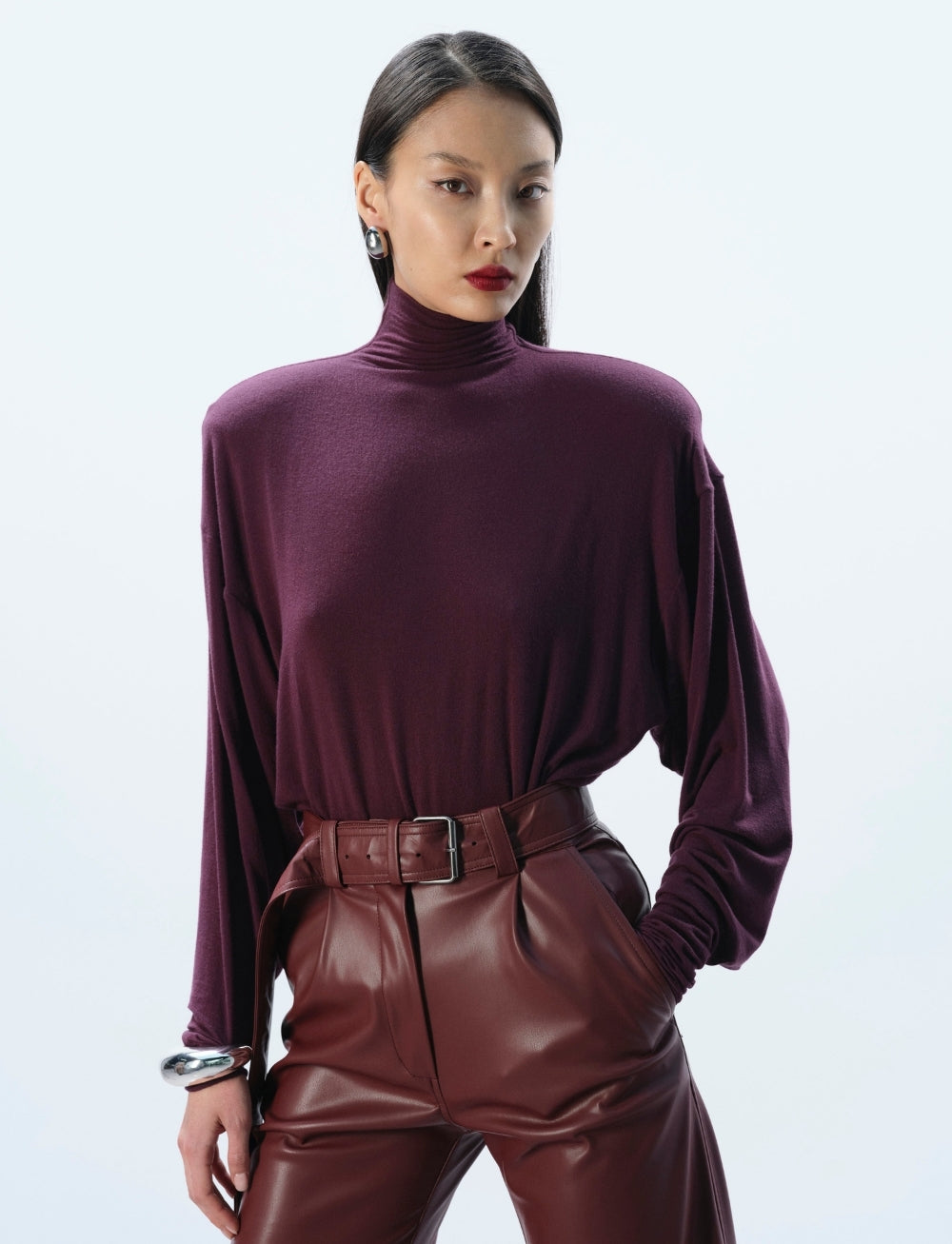 Pull fin Romy - Plum