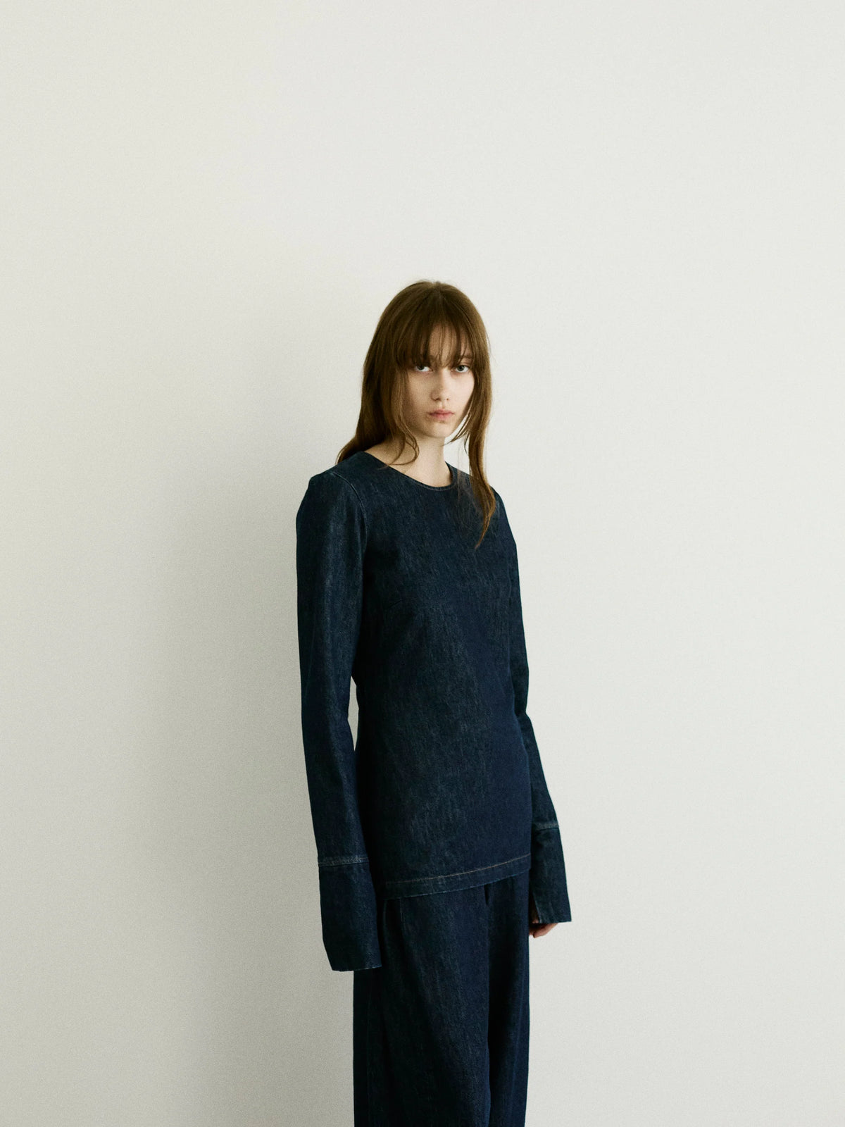 Top Elisa in denim - Blu Navy