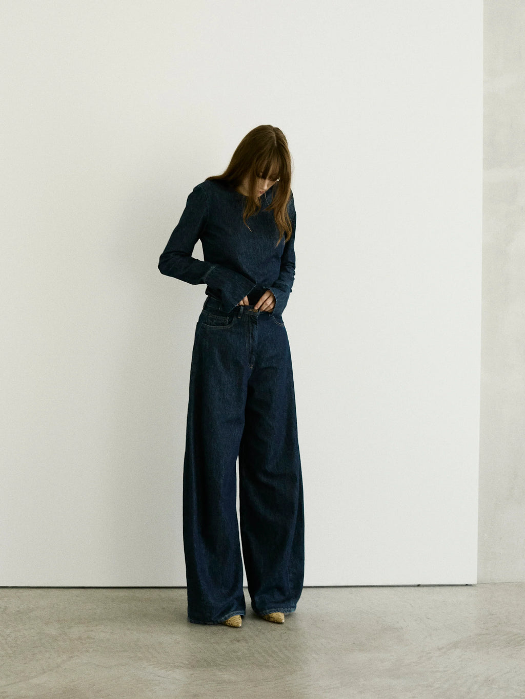 Jean Evie Wide Leg  - Bleu Marine