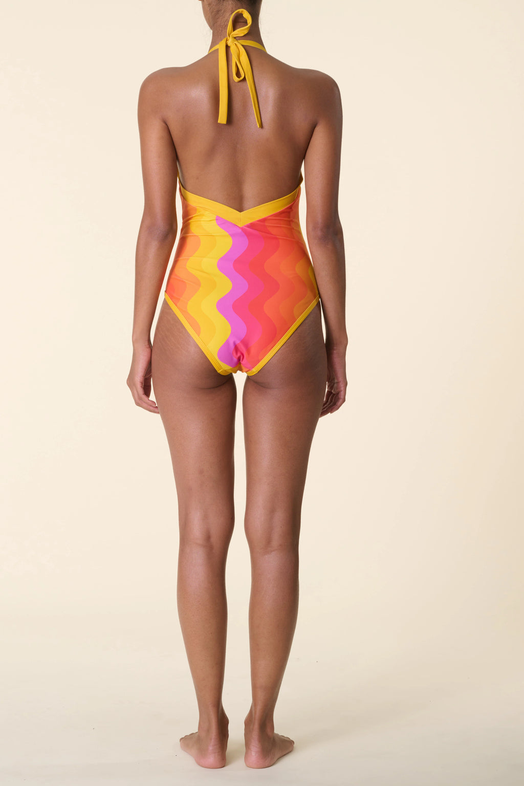 Grazia 1 Pièce Wave Pink