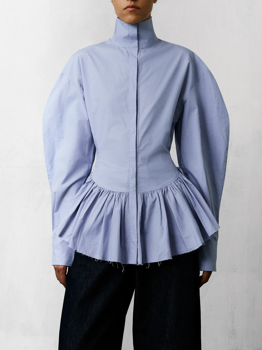 Camisa Elaine em Popelina de Algodão - Turquesa