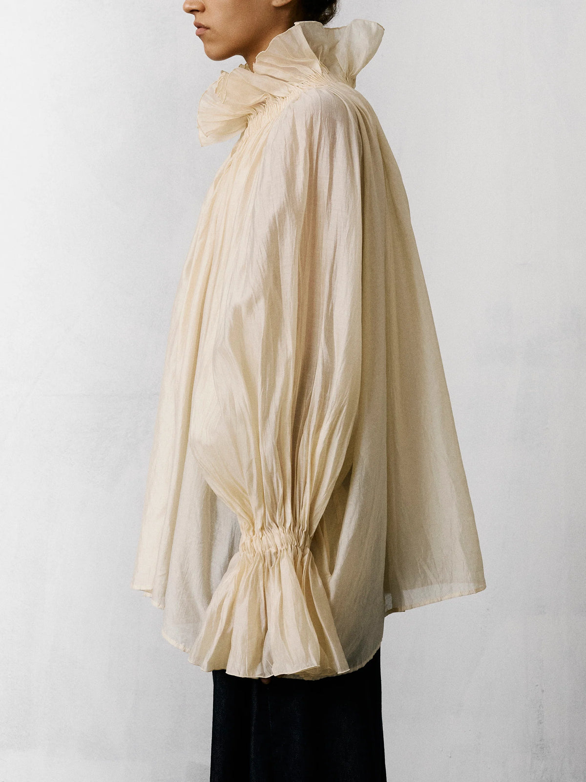 Sobrecamisa Estelle em Musselina Leve - Creme
