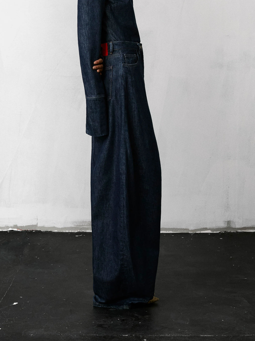 Jean Evie Wide Leg  - Bleu Marine
