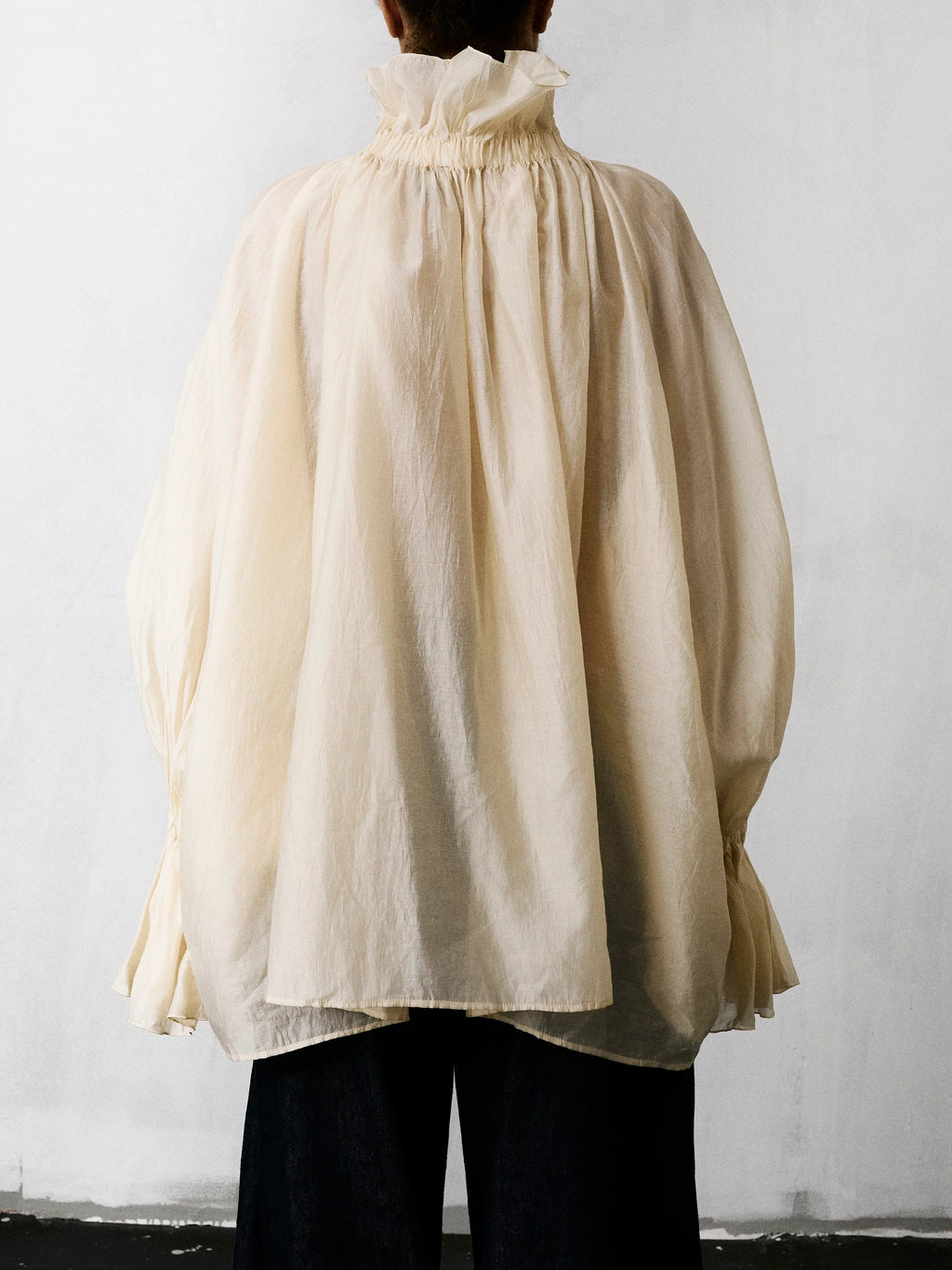 Surchemise Estelle en Mousseline Légère - Cream