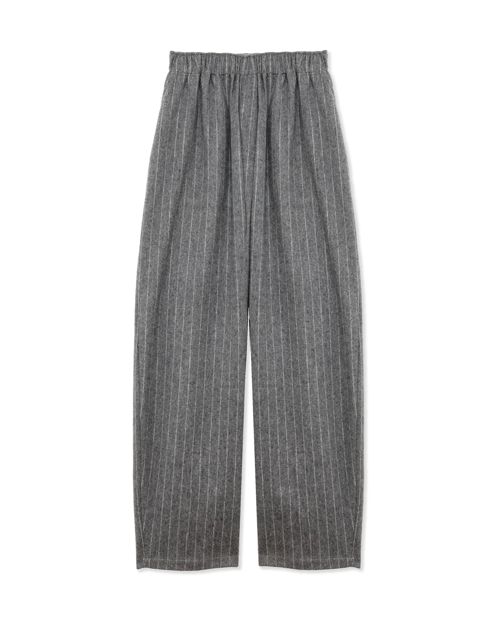 Pantalon Dora en laine à fines rayures - Gris clair
