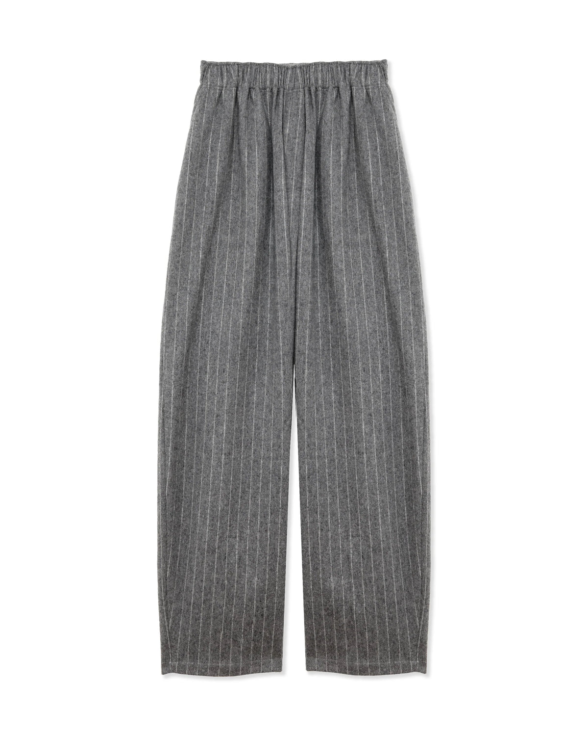 Pantalon Dora en laine à fines rayures - Gris clair