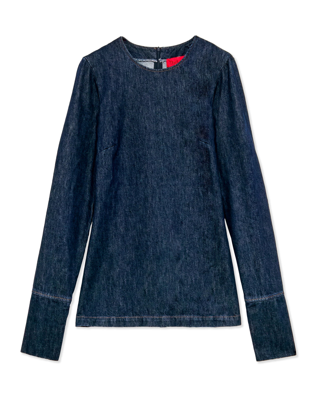 Top Elisa en denim - Bleu Marine