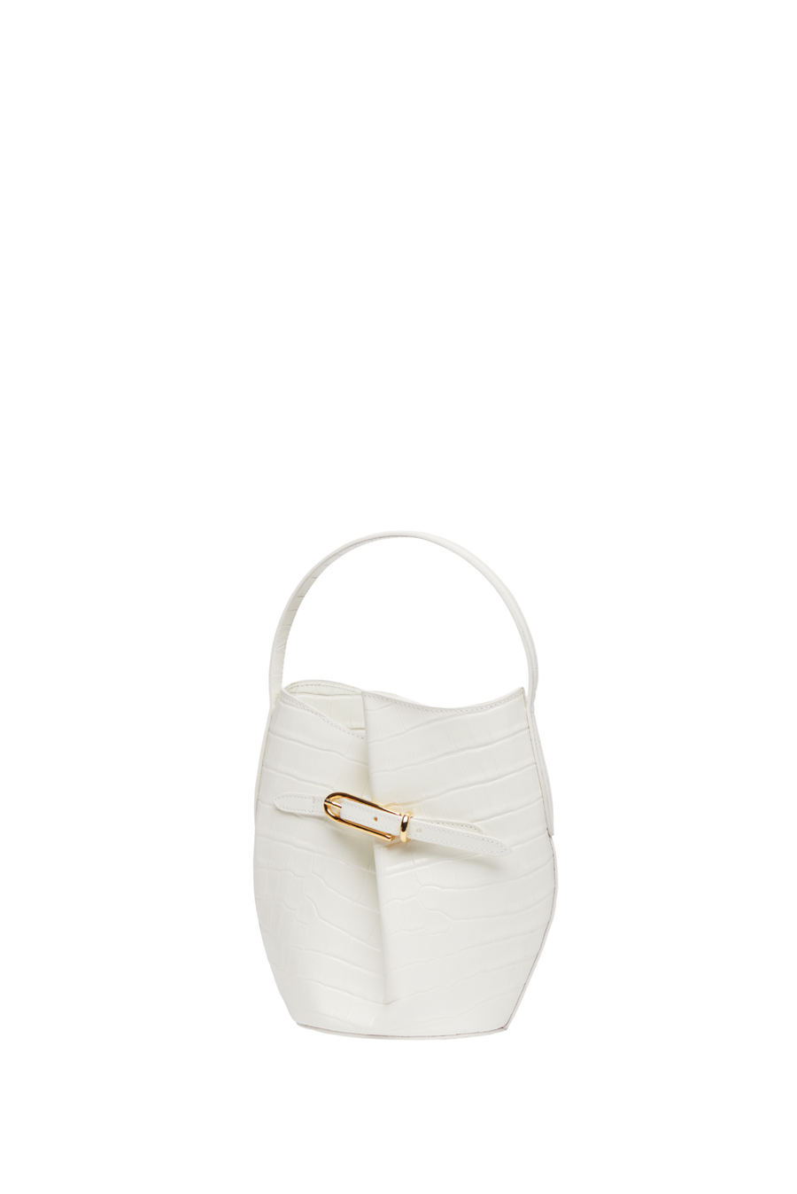 Sac Belted Bucket Mini - White Croco