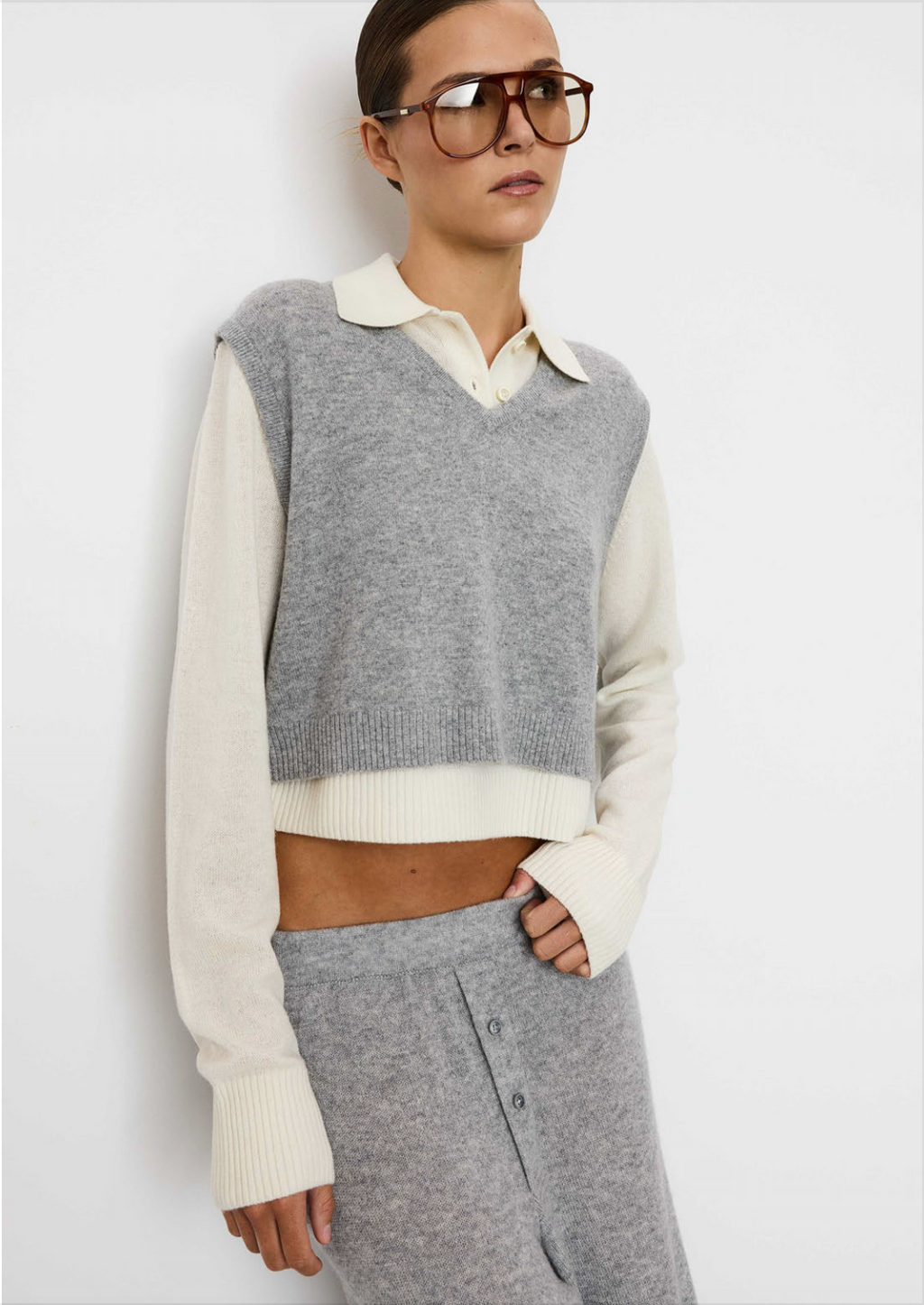 Gilet Leon – Heather Grey