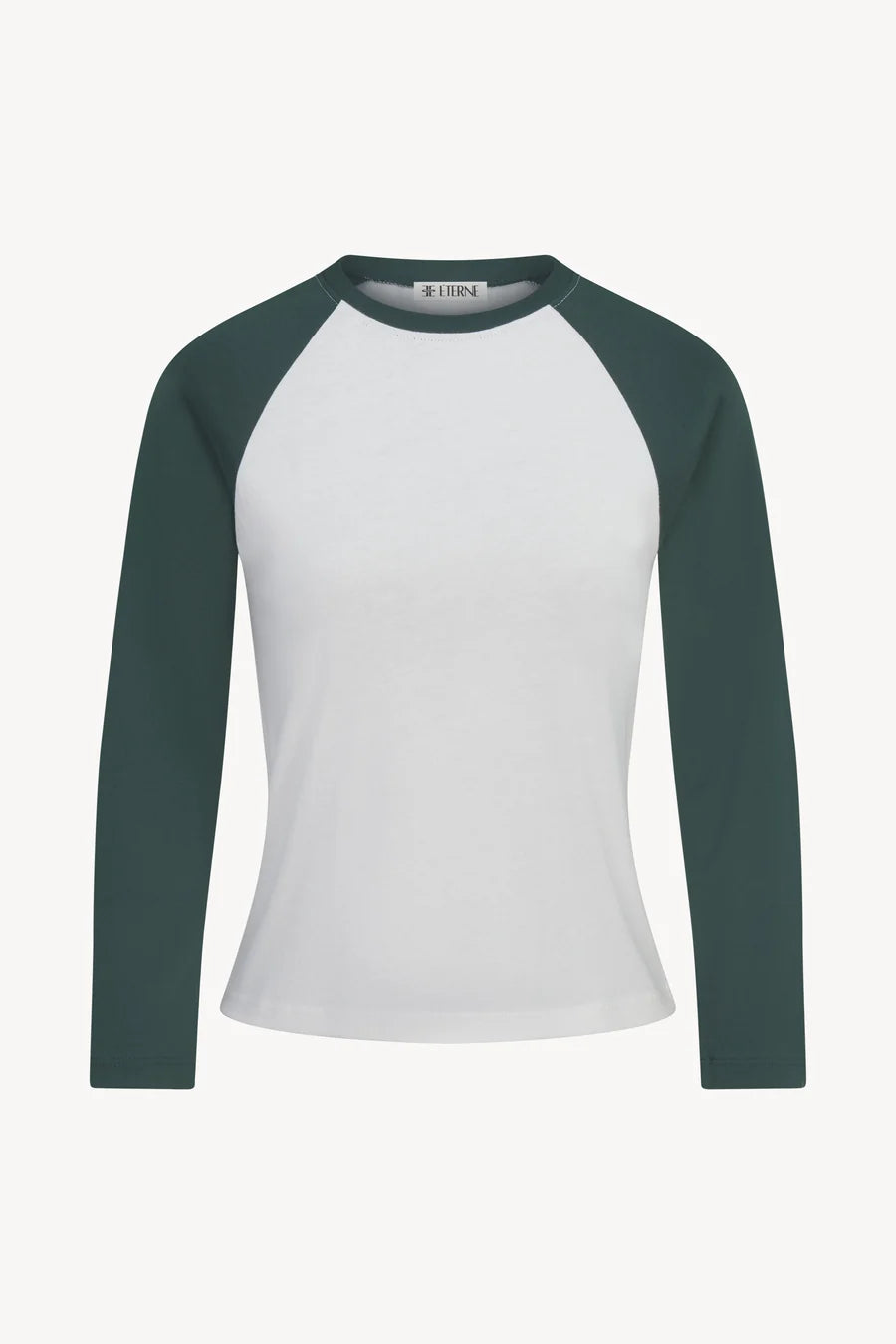 T-shirt Baseball - Ivory / Forest