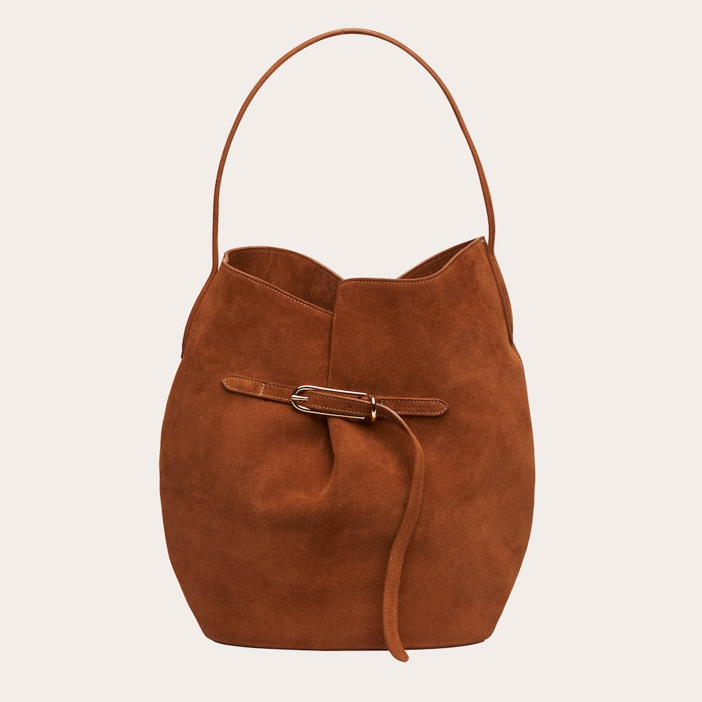 Sac Belted Bucket Large - Suede Saddle Brown