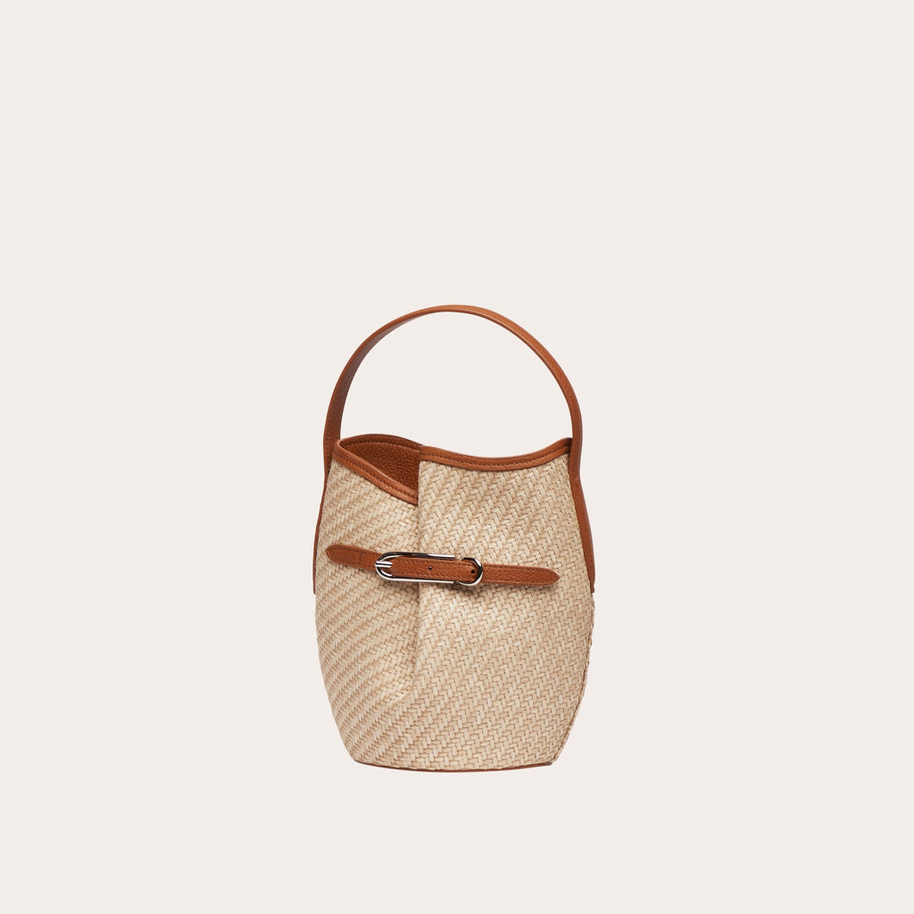 Sac Belted Bucket Mini - Raffia