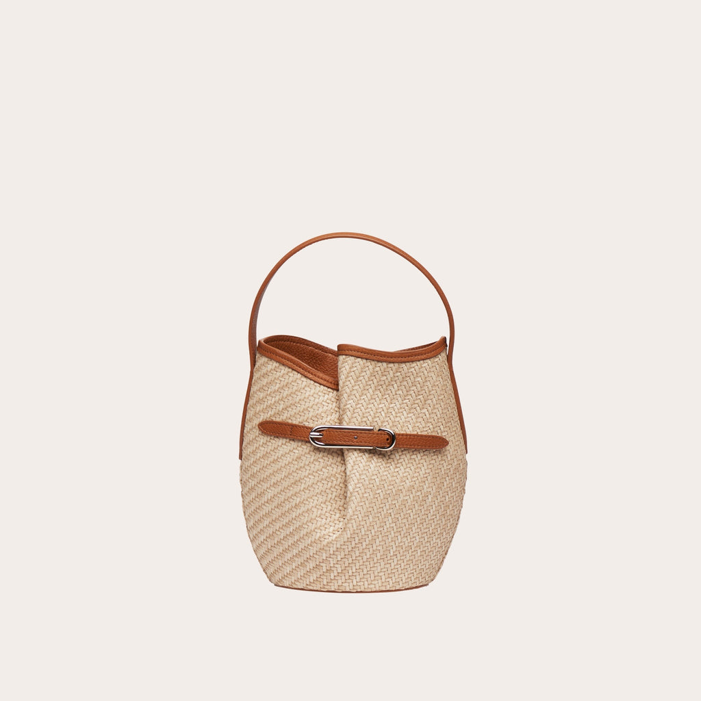 Sac Belted Bucket Mini - Raffia