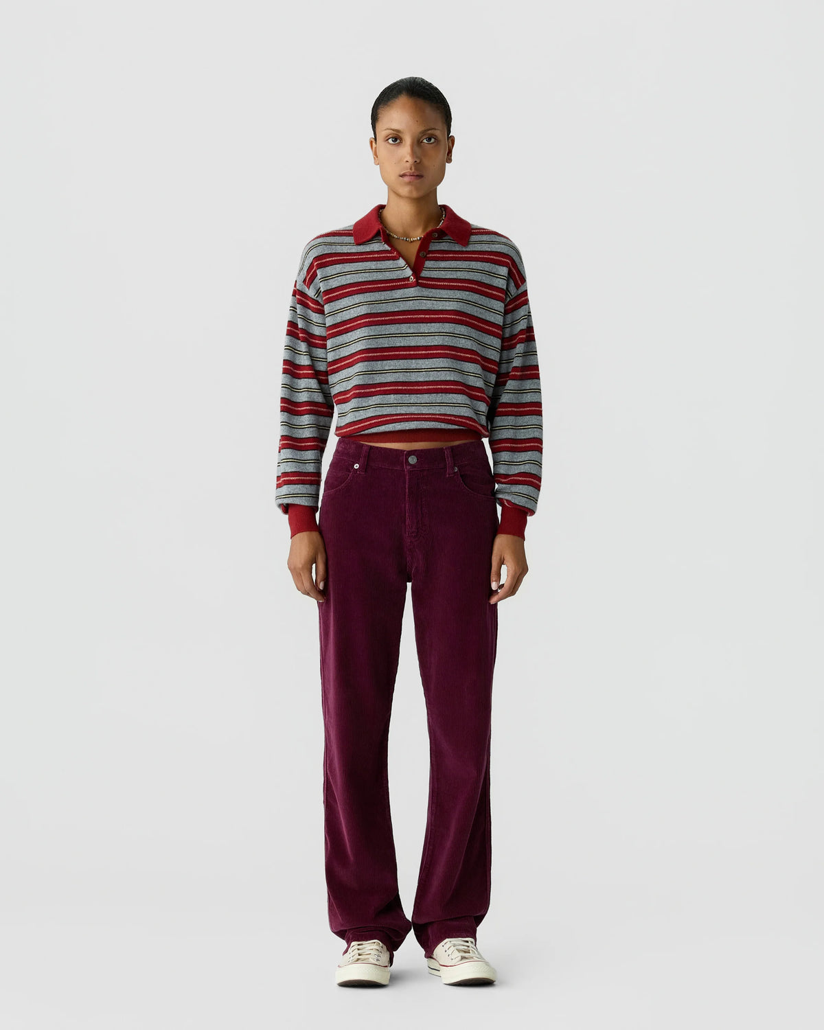 Polo Collegiate Stripe - Carmine Combo