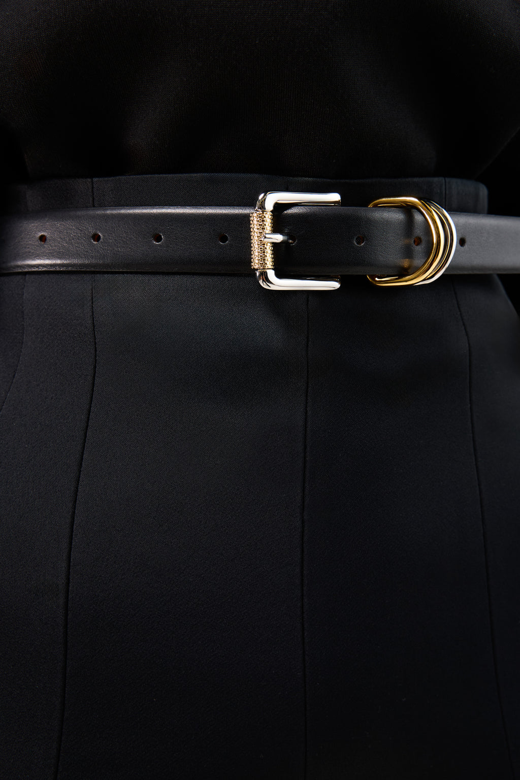 Ceinture Alegra Black Silver&Gold