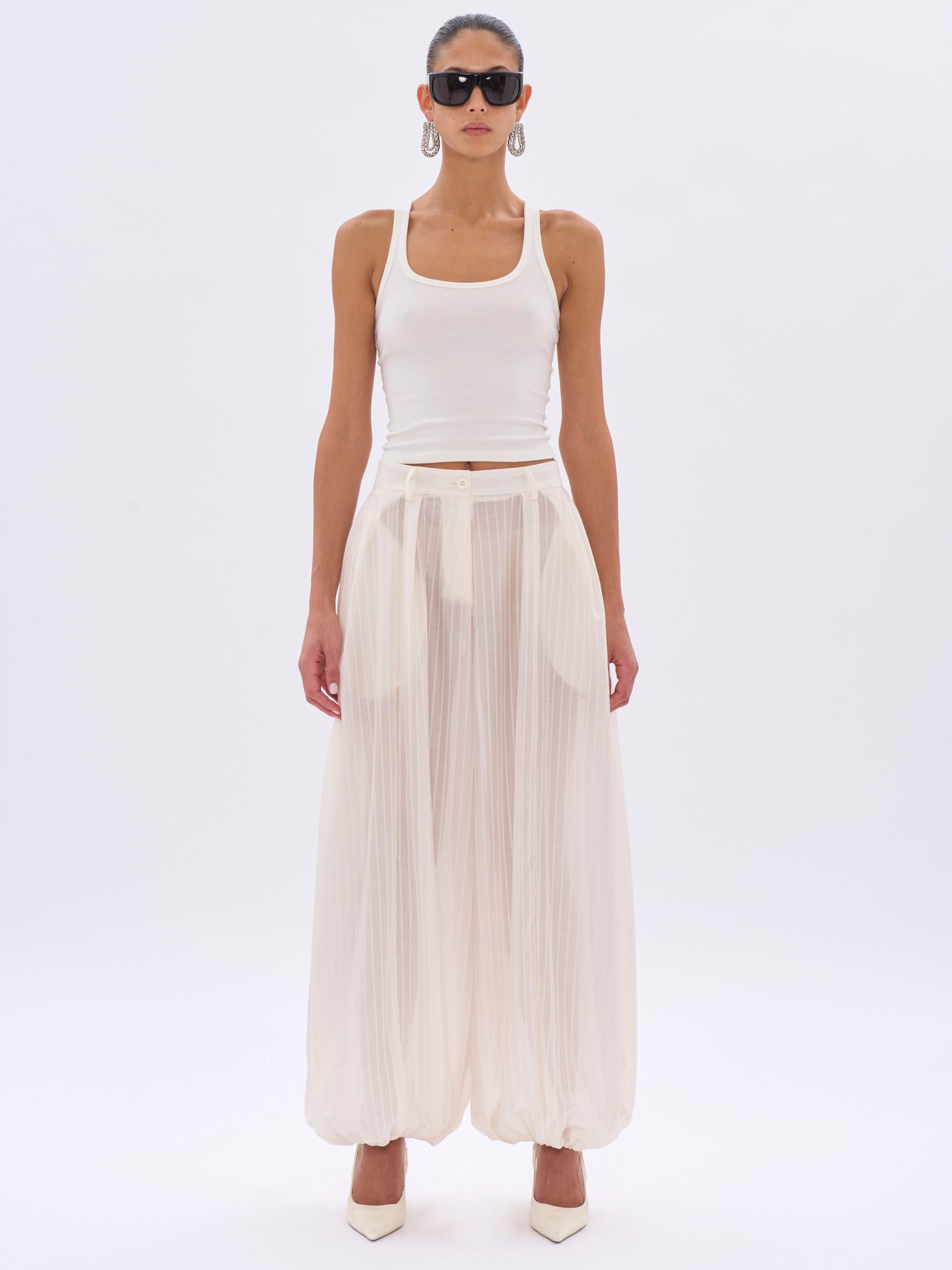 Pantalon Dilan Rayé - Cream