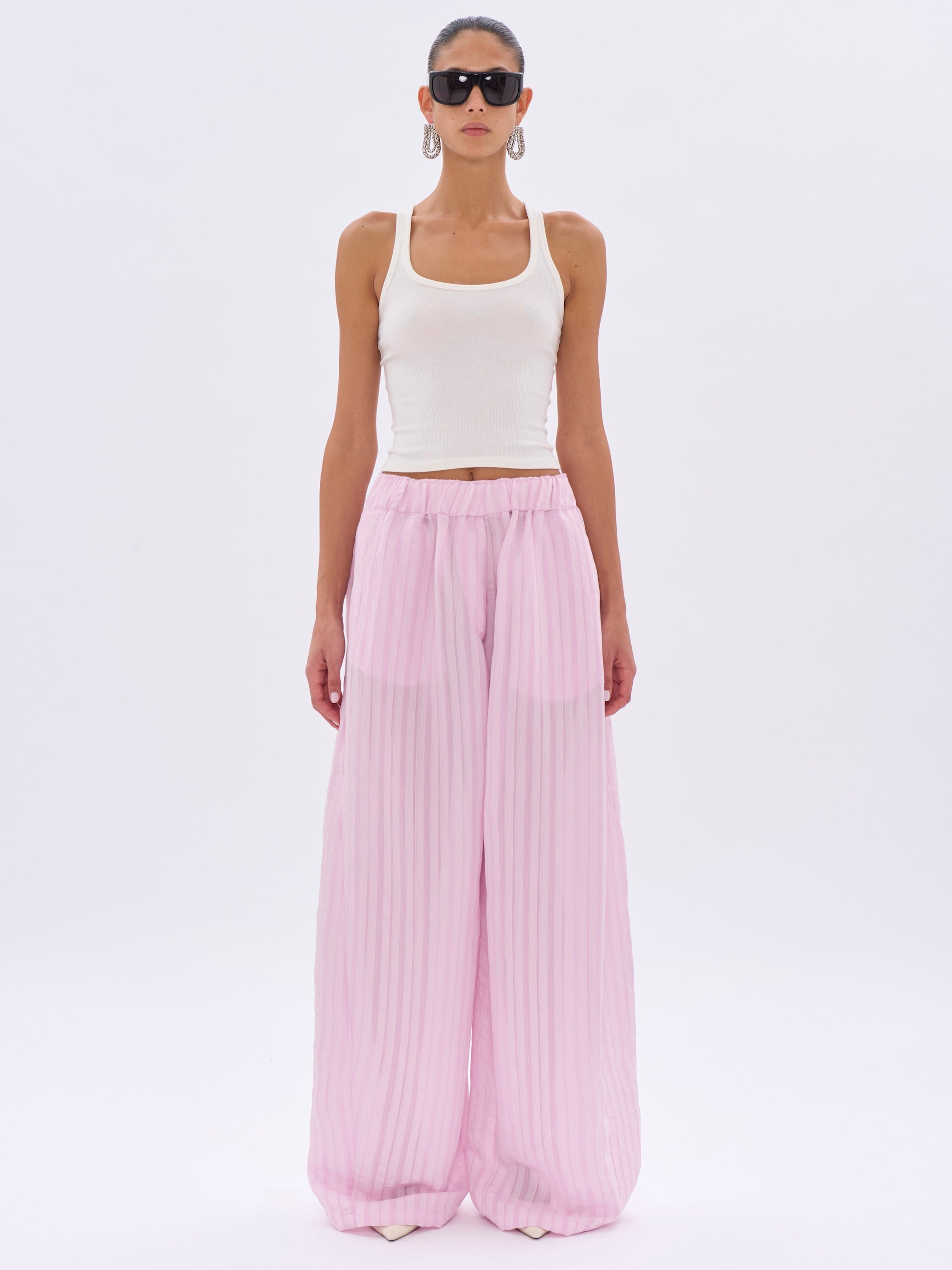 Pantalon Dora Fluide Rayé - Pink