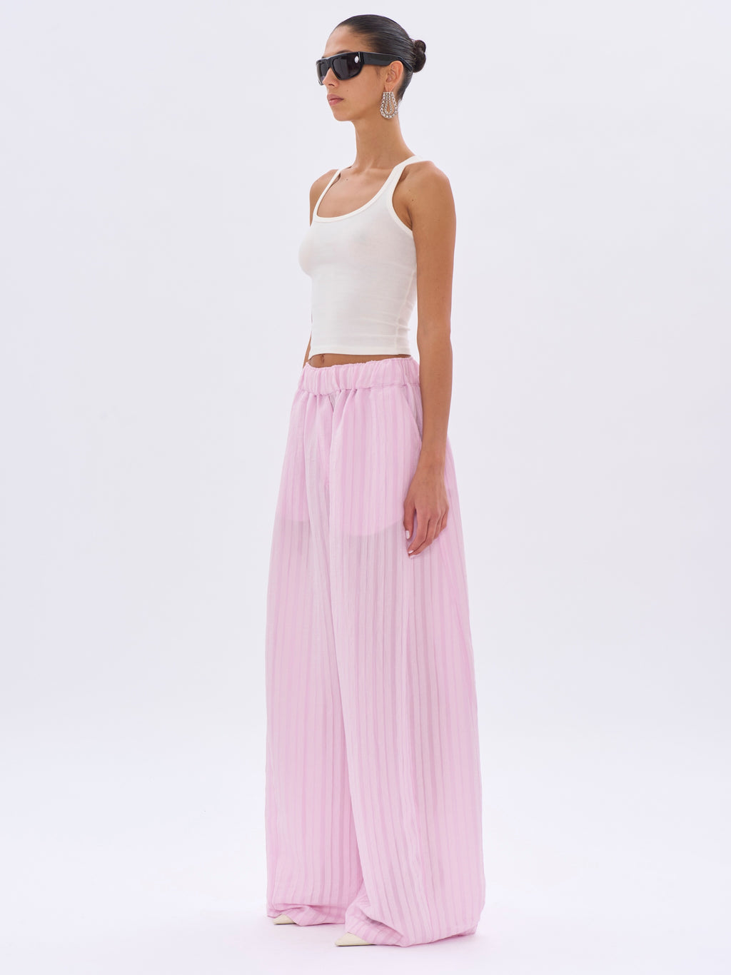 Pantalon Dora Fluide Rayé - Pink