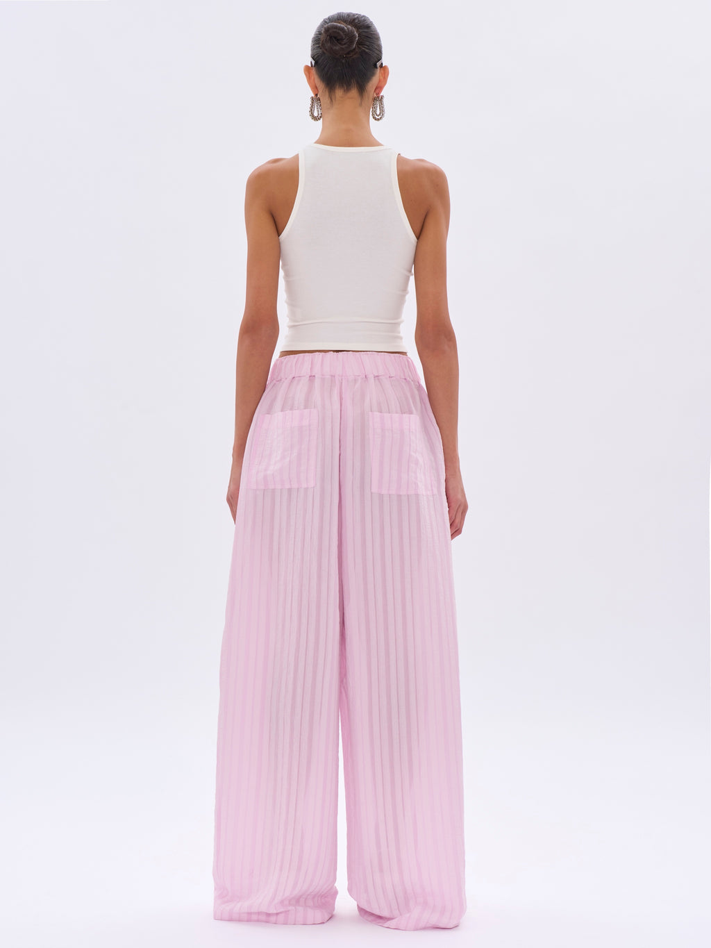 Pantalon Dora Fluide Rayé - Pink