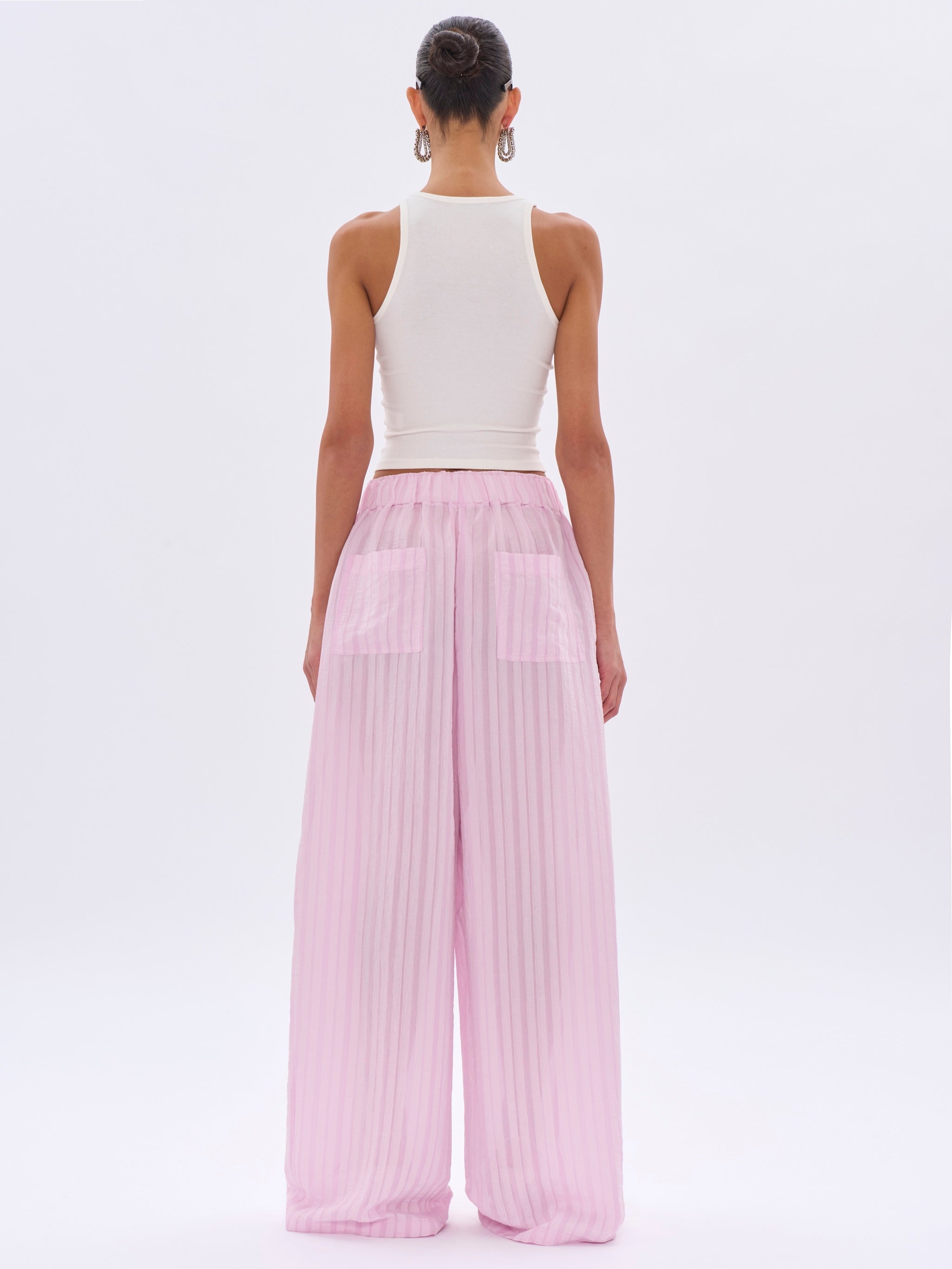 Pantalon Dora Fluide Rayé - Pink