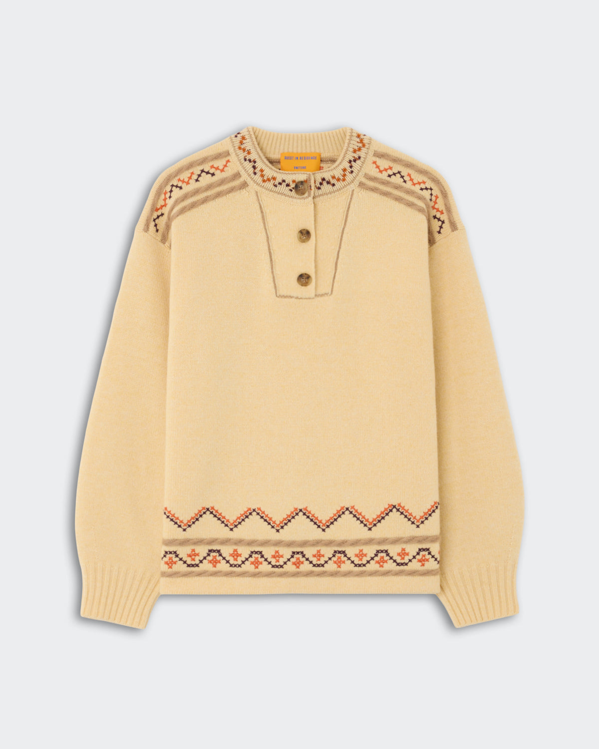 Pull Fisherman Henley - Butter