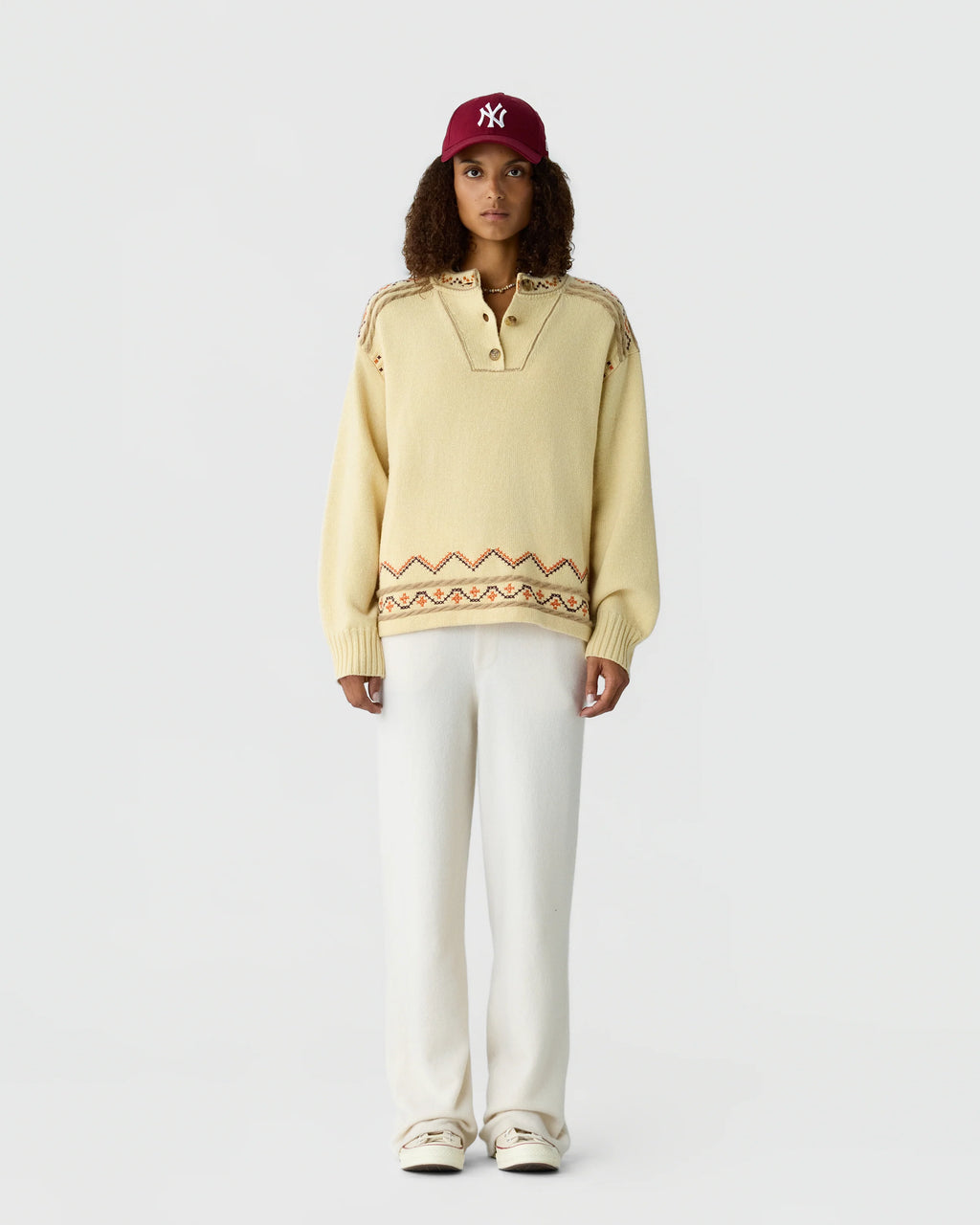 Pull Fisherman Henley - Butter