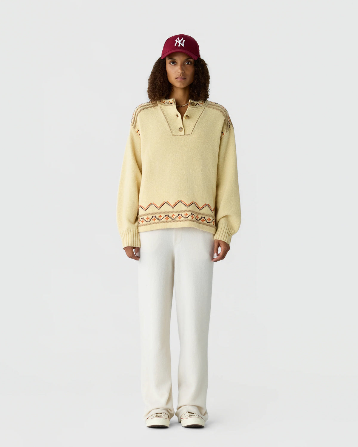 Pull Fisherman Henley - Butter