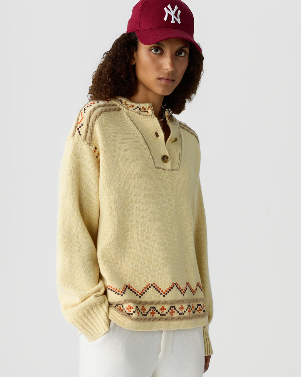 Pull Fisherman Henley - Butter
