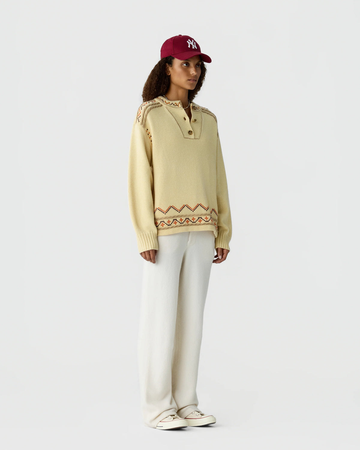 Pull Fisherman Henley - Butter