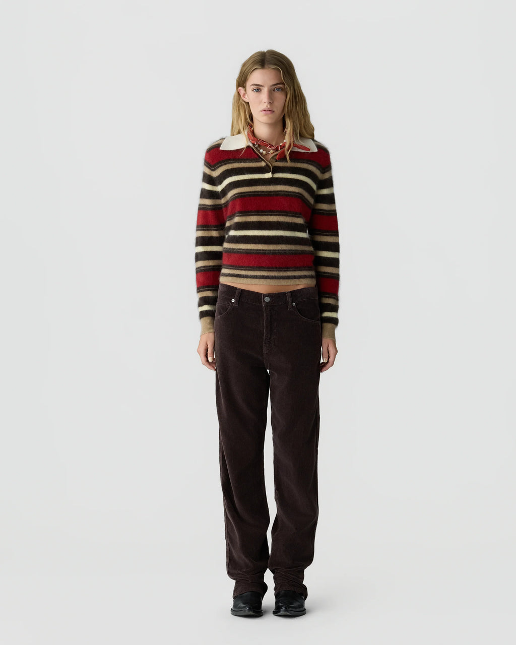 Pull Grizzly Cropped Rugby - Carmine Combo