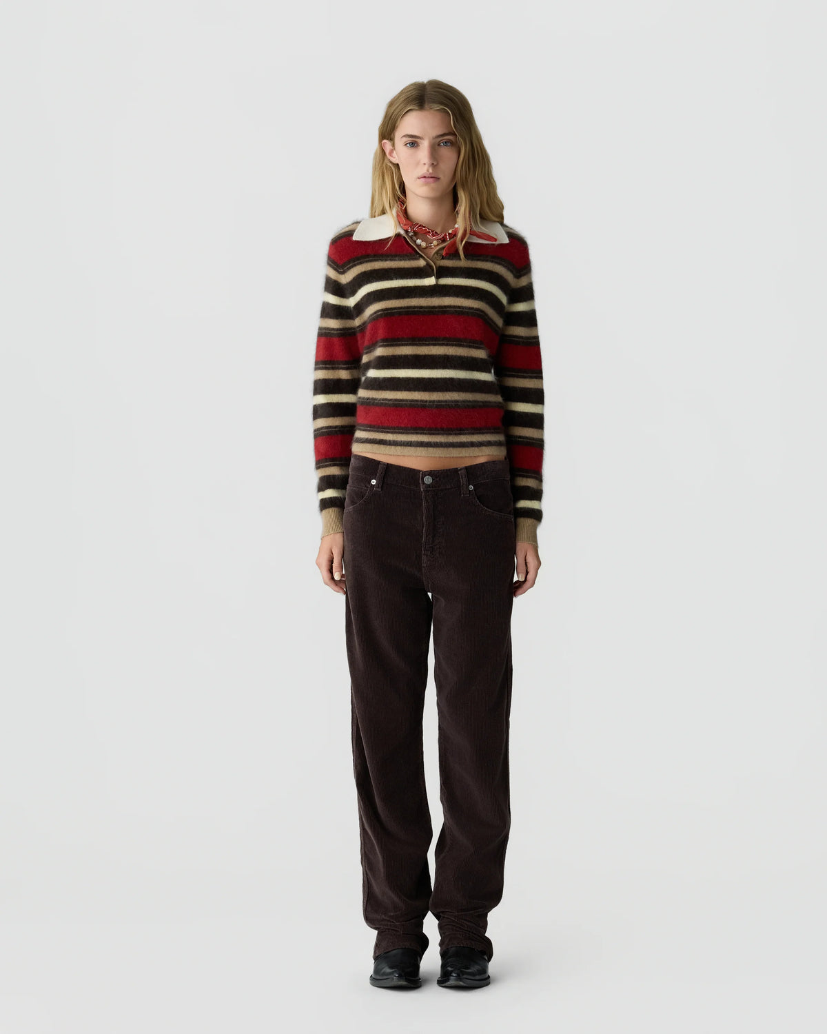 Pull Grizzly Cropped Rugby - Carmine Combo