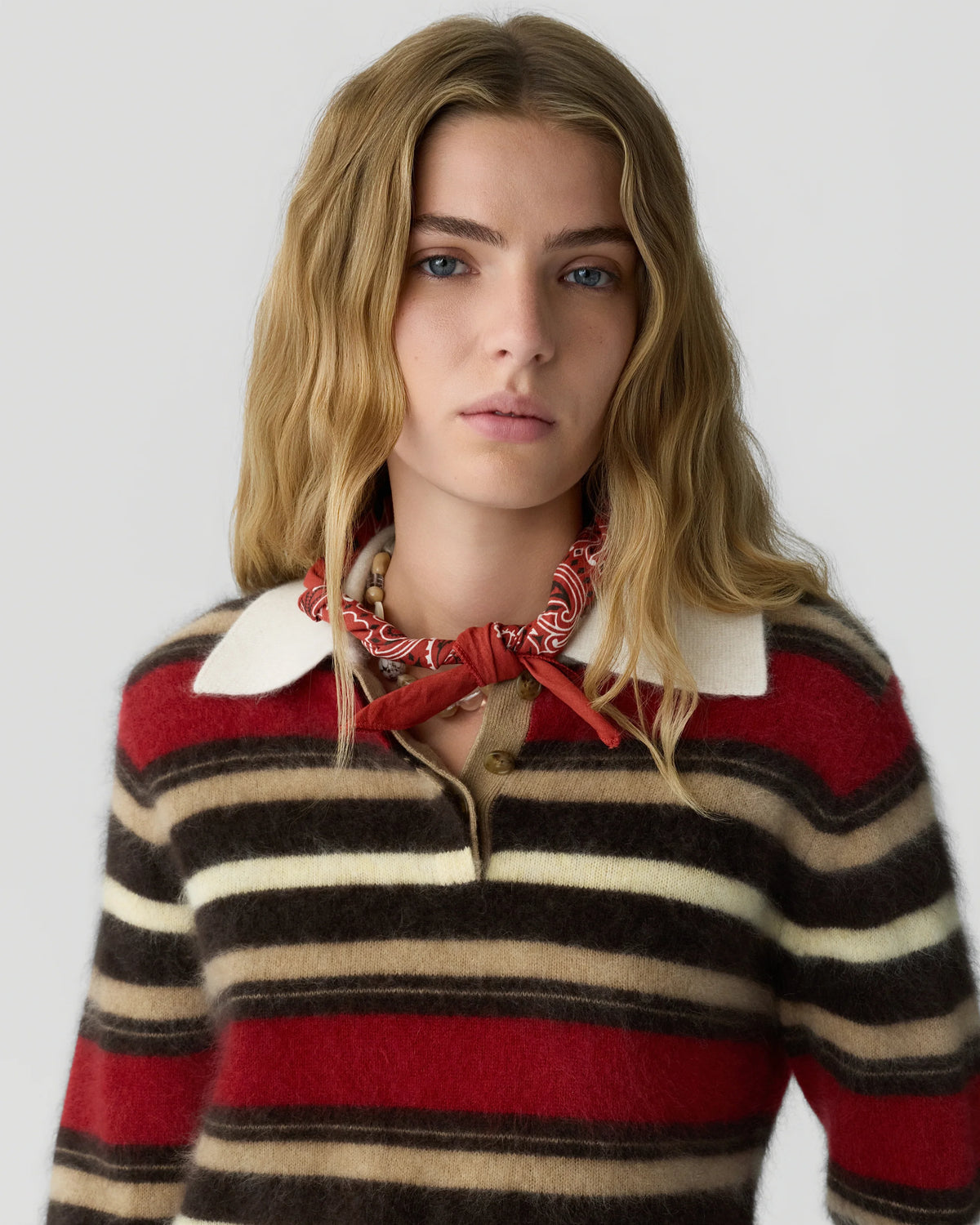 Pull Grizzly Cropped Rugby - Carmine Combo