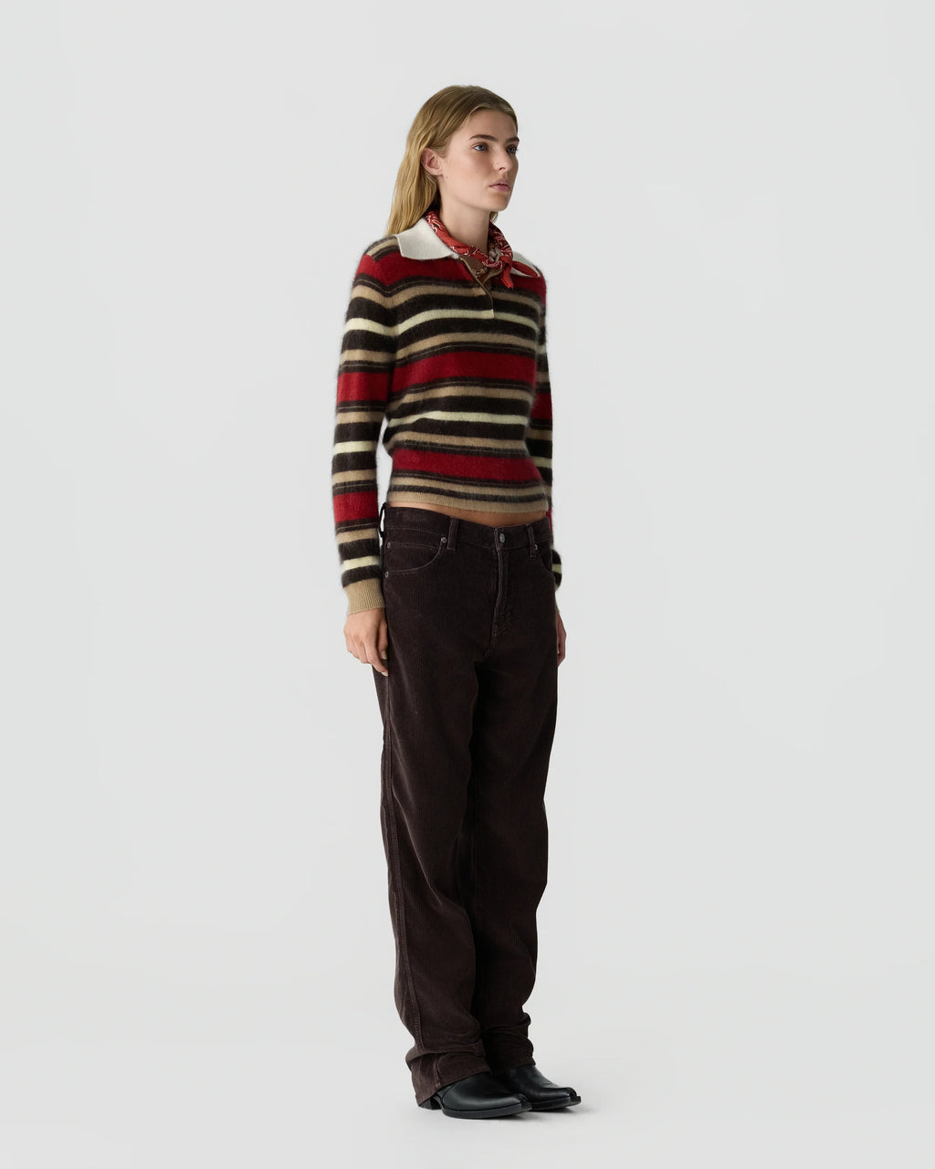 Pull Grizzly Cropped Rugby - Carmine Combo