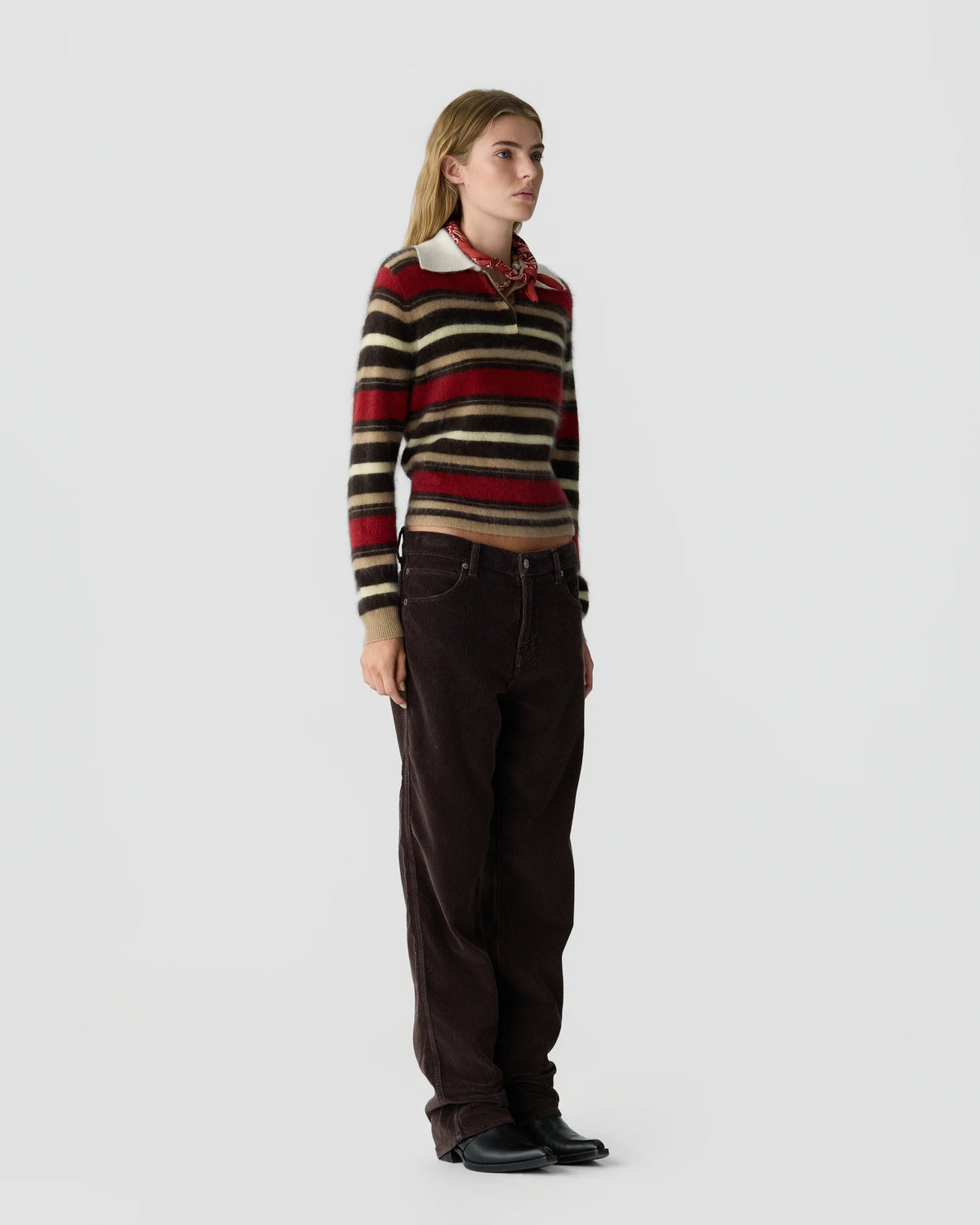 Pull Grizzly Cropped Rugby - Carmine Combo