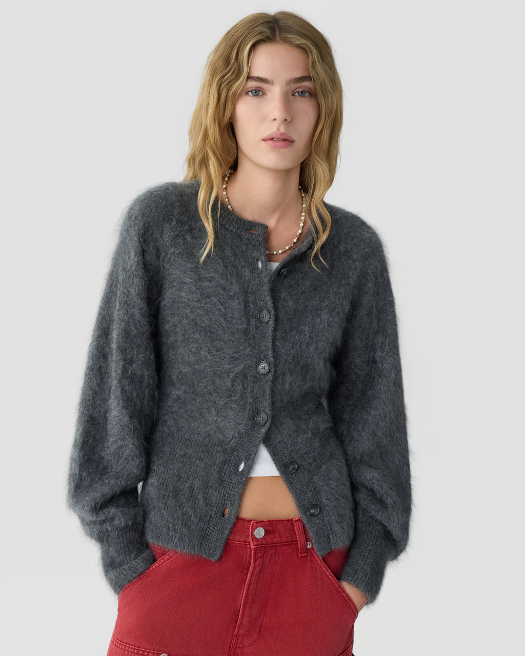 Cardigan Grizzly Sculpted - Charcoal