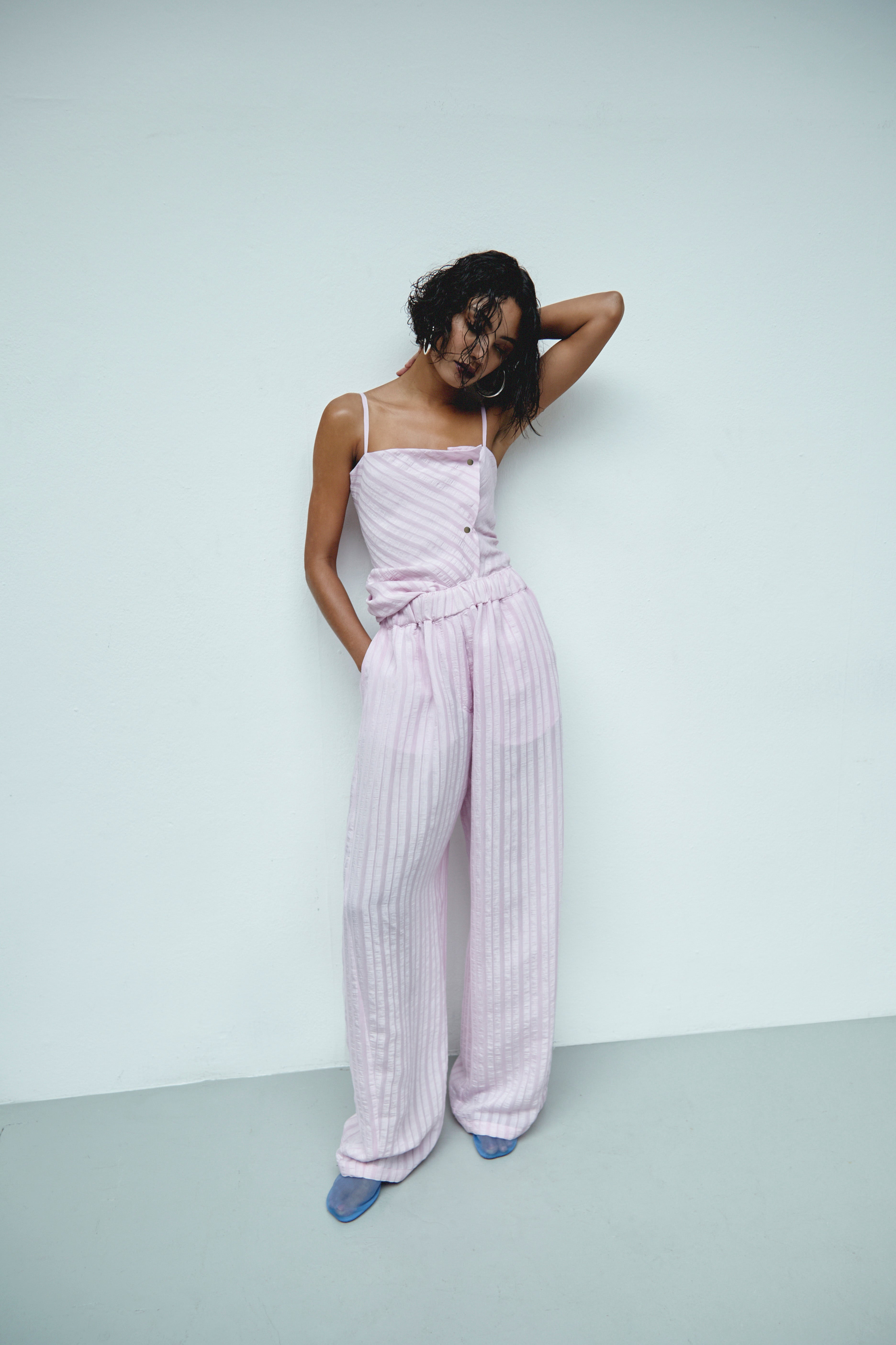 Pantalon Dora Fluide Rayé - Pink