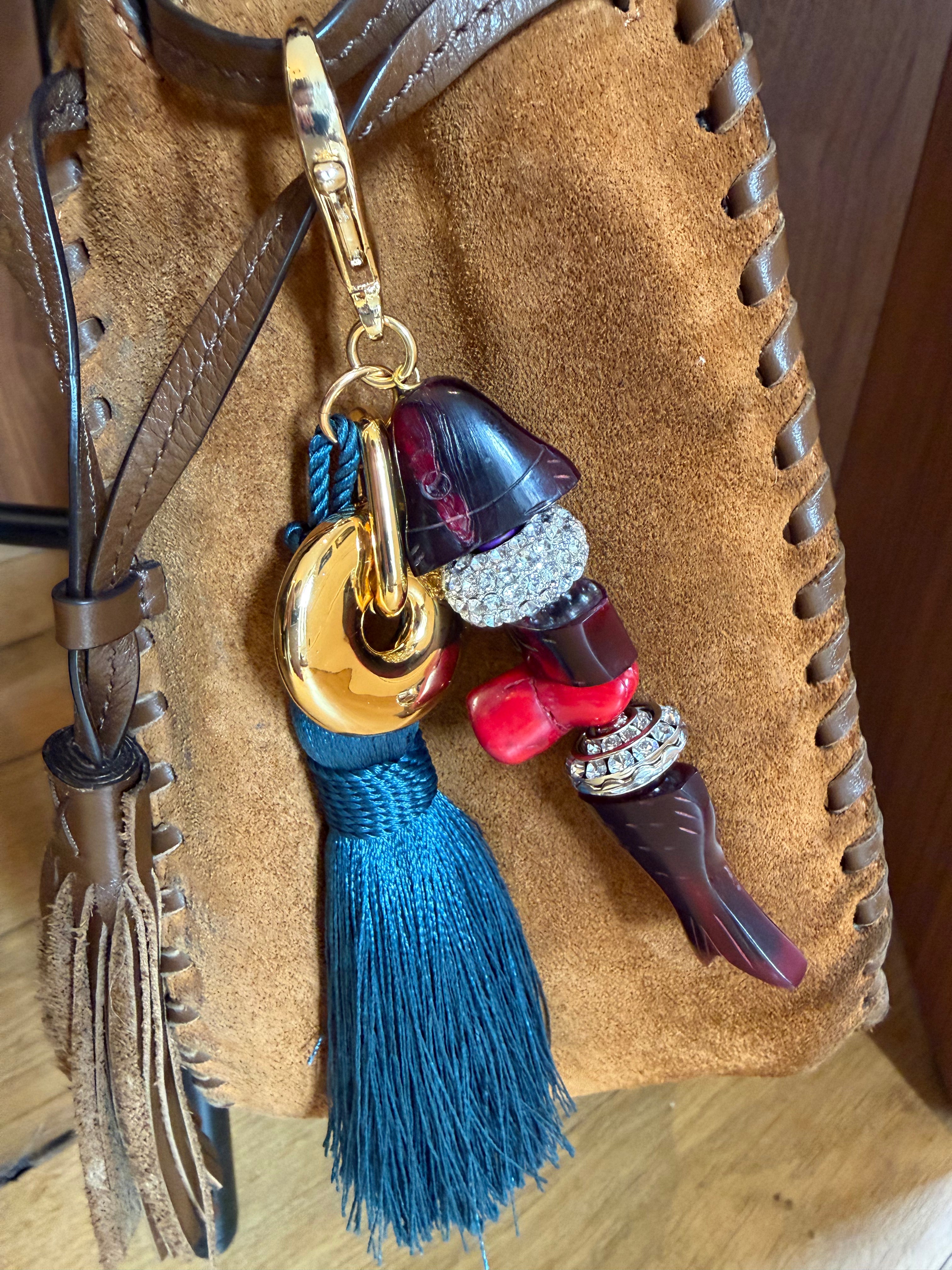 Porte-clés – Pompon & Charms Poisson