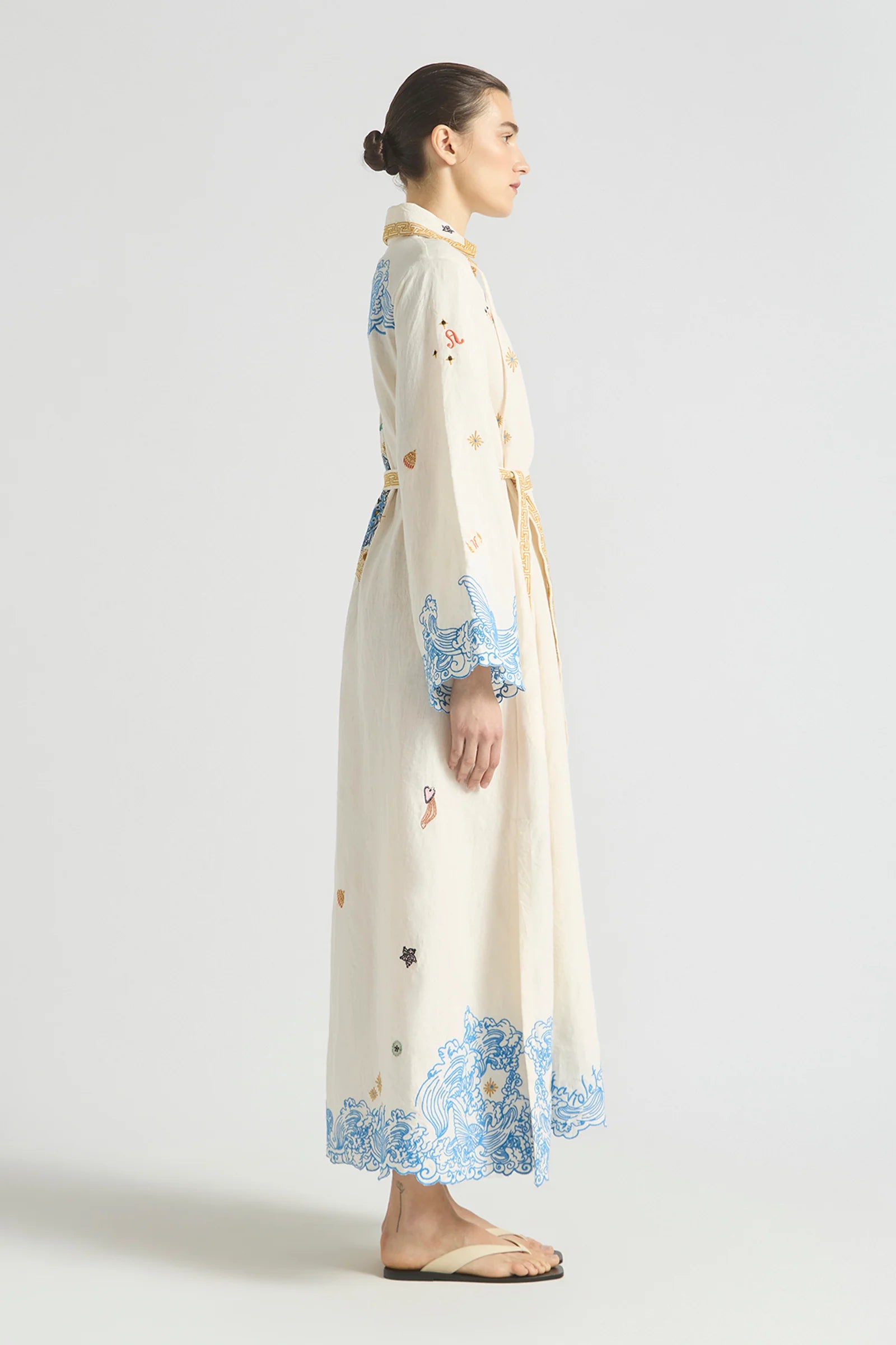 Kaftan Pipeline Scallop Hem