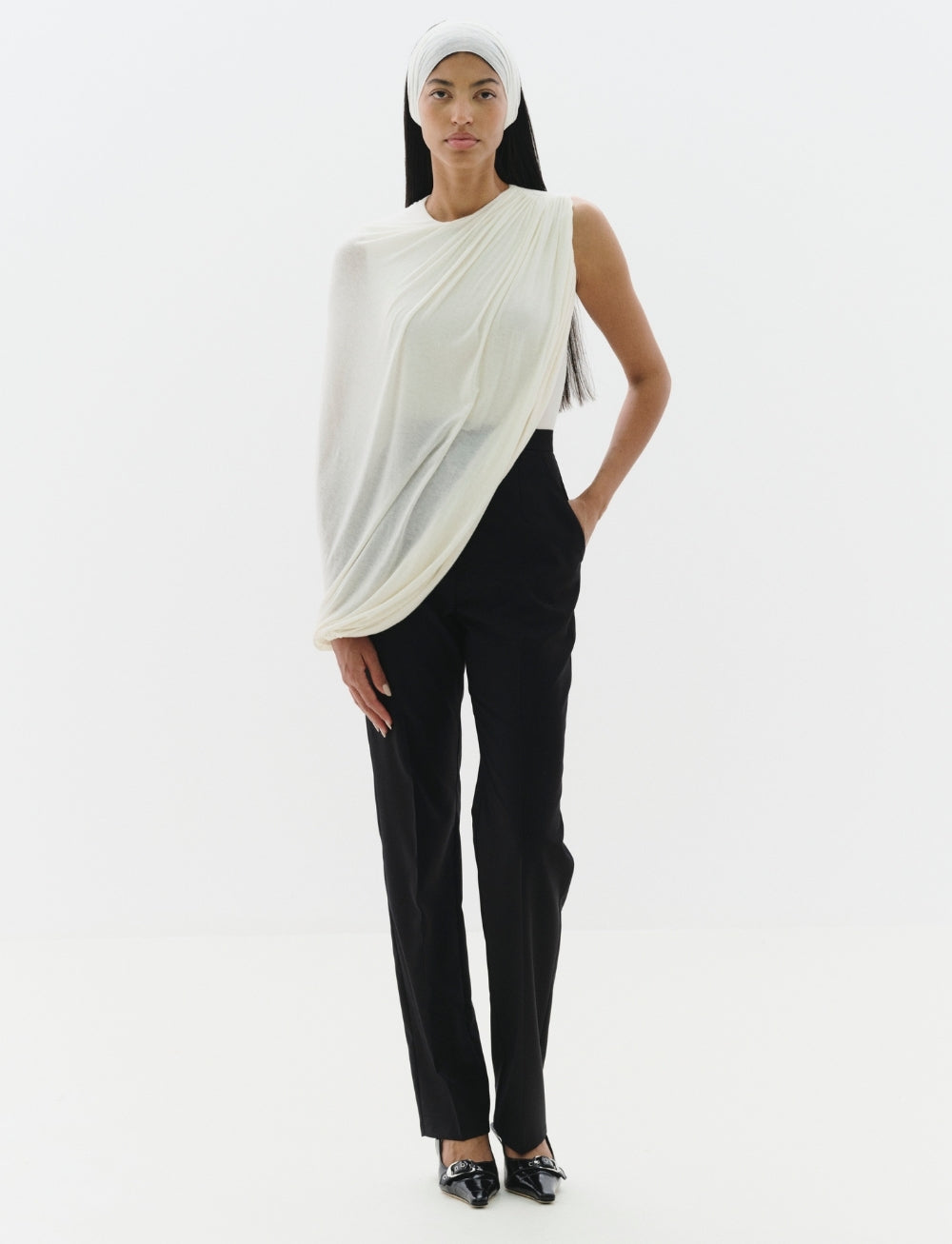 Blouse Lillies Cachemire Mélangé - Off White
